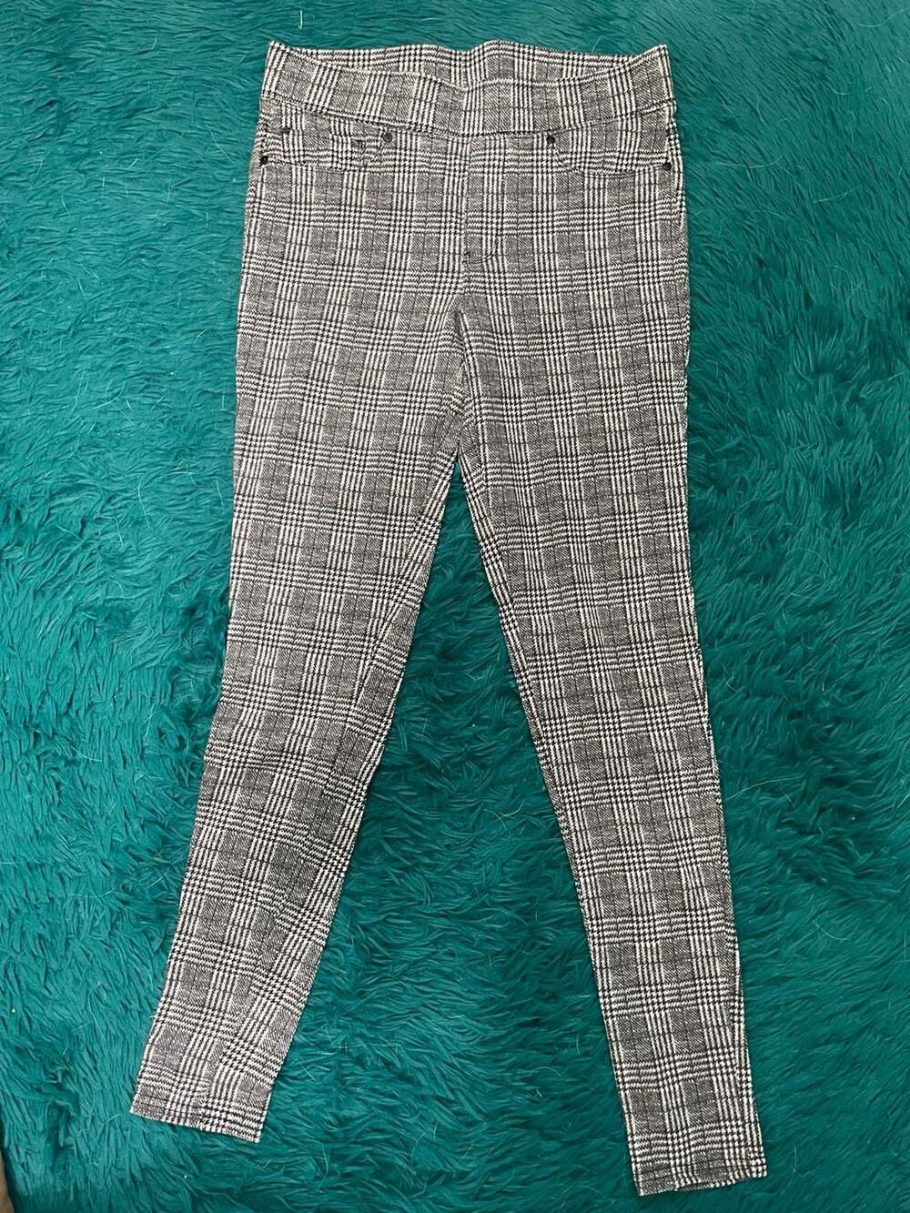 Black and White Plaid Ponte Leggings
